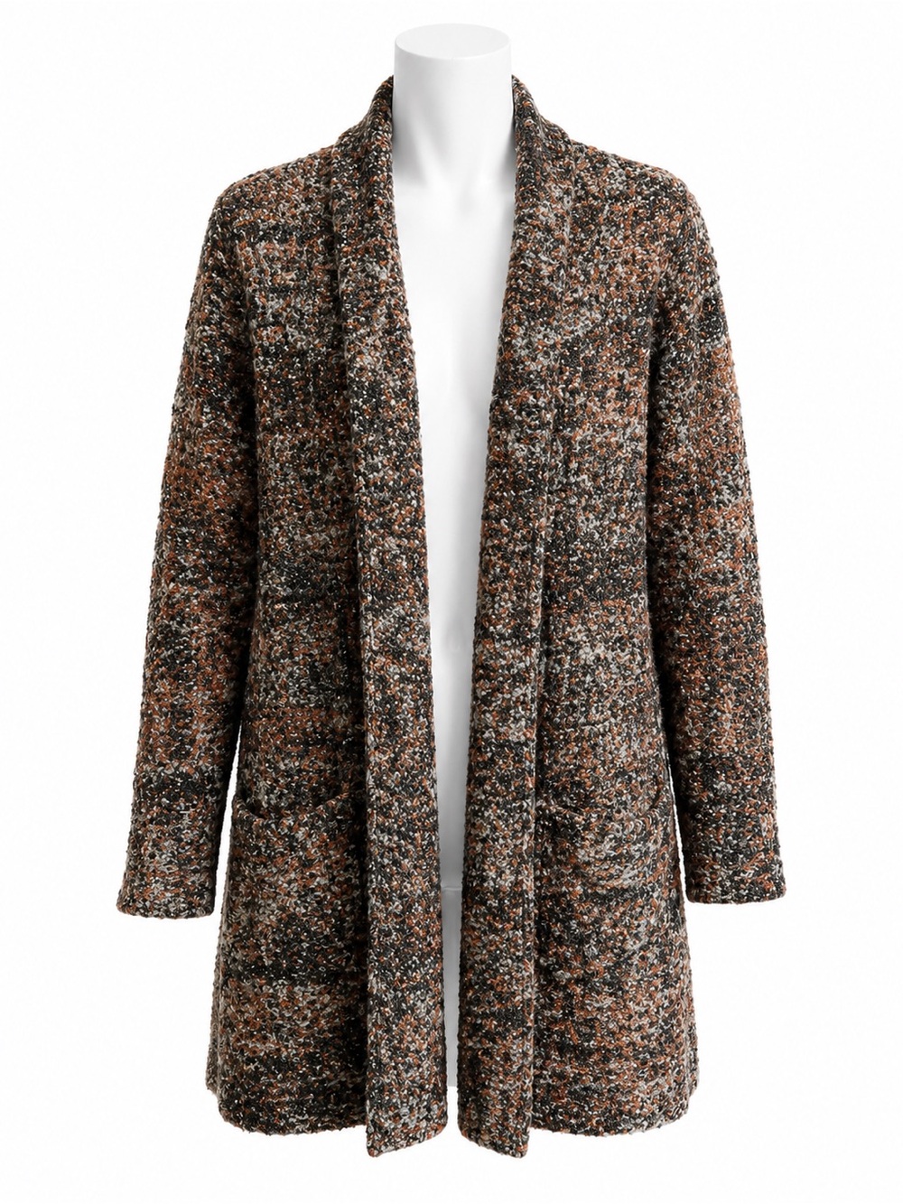 Size XXL TerraWare Women’s Wool Blend Boucle Open Front Cardigan Sweater